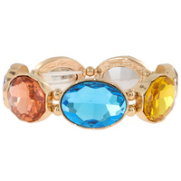 Single Line Of Large Oval Gems Stretch