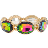 Single Line Of Large Oval Gems Stretch