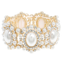 RHINESTONE BEZELED STRETCH BRACELET