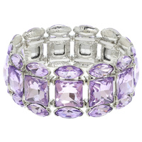 CRYSTAL GEMSTONE EMBELLISHED STRETCH BRACELET