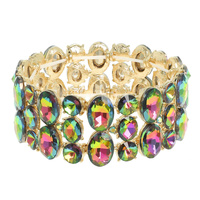 ROUND AND OVAL CUT CRYSTAL BRACELET