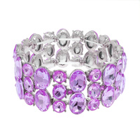 ROUND AND OVAL CUT CRYSTAL BRACELET