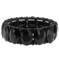 CRYSTAL GEMSTONE OVAL CUT CLUSTER BRACELET