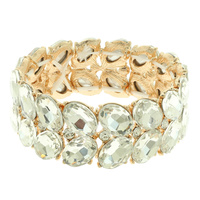 DUAL-ROW CHUNKY CRYSTAL STRETCH BRACELET