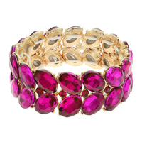 DUAL-ROW CHUNKY CRYSTAL STRETCH BRACELET