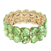 DUAL-ROW CHUNKY CRYSTAL STRETCH BRACELET