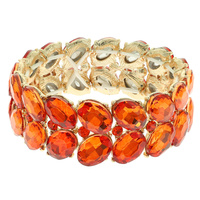 DUAL-ROW CHUNKY CRYSTAL STRETCH BRACELET