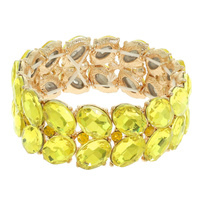 DUAL-ROW CHUNKY CRYSTAL STRETCH BRACELET