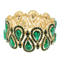 CRYSTAL RHINESTONE TEARDROP HALO BRACELET