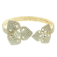 RHINESTONE BOW CUFF BRACELET