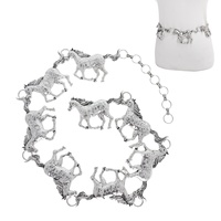 WESTERN RUNNING HORSE EQUESTRIAN CHAIN LINK BELT
