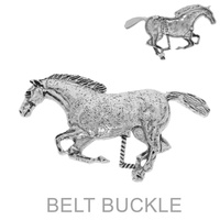 WESTERN HORSE BELT BUCKLE
