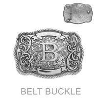 WESTERN INITIAL LETTER BELT BUCKLE