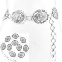 WESTERN CONCHO CHAIN LINK BELT
