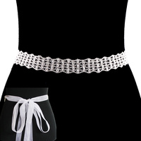 EYE SHAPE GEM STONE RHINESTONE BELT