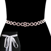 LOOPED PROM RHINESTONE BELT