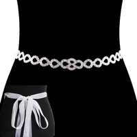 LOOPED PROM RHINESTONE BELT