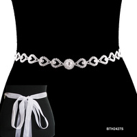 RHINESTONE WEDDING SASH TIE BELT