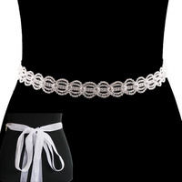 BRIDGED CIRCLE GLAM RHINESTONE BELT