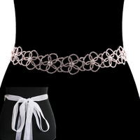 FLOWER GLAM RHINESTONE WEDDING BELT