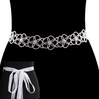 FLOWER GLAM RHINESTONE WEDDING BELT