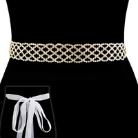 RHINESTONE WEDDING SASH TIE BELT