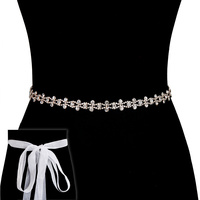 RHINESTONE WEDDING SASH TIE BELT