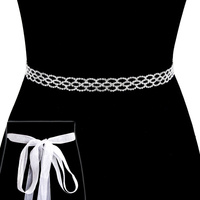RHINESTONE WEDDING SASH TIE BELT