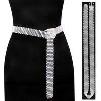 RHINESTONE MESH WAIST BELT