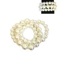 CREAM  PEARL STRETCH BRACELET