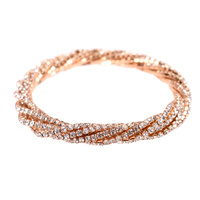 TWISTED STRETCH RHINESTONE BRACELET