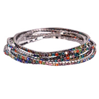 6 LINE RHINESTONE BRACELET