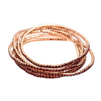 6 PC RHINESTONE STRETCH BRACELET