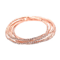 6 PC RHINESTONE STRETCH BRACELET