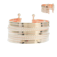 STACKED LAYER METAL CUFF BRACELET