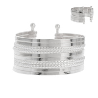 STACKED LAYER METAL CUFF BRACELET