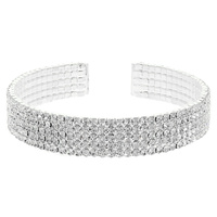 MULTI-LINE CRYSTAL RHINESTONE PAVE BRACELET