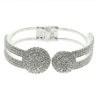 RHINESTONE PAVE HINGE BANGLE BRACELET