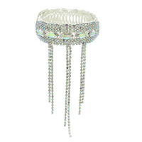 RHINESTONE PAVE TASSEL WRAP BRACELET