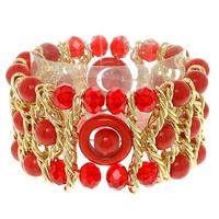 MULTICOLOR BEADED STRETCH BRACELET