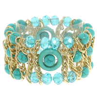 MULTICOLOR BEADED STRETCH BRACELET