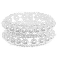 MULTI STRAND PEARL STRETCH BRACELET SET
