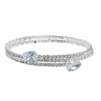 CRYSTAL RHINESTONE FOREVER WRAP BANGLE BRACELET