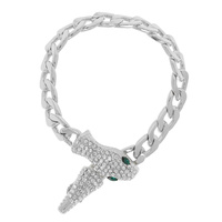 JEWEL PAVED SNAKE CHAIN BRACELET