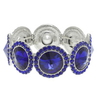 RHINESTONE BEZELED CRYSTAL STRETCH BRACELET