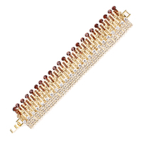 MULTI COLOR RHINESTONE CLASP BRACELET