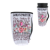 LORD'S PRAYER WESTERN SPIRITUAL DRINKING SLEEVE INSULATED TUMBLER HOLDER