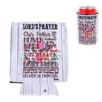 LORD'S PRAYER WESTERN SPIRITUAL INSULATED CAN HOLDER