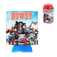 WESTERN THEMED DRINKING SLEEVE INSULATED CAN HOLDER