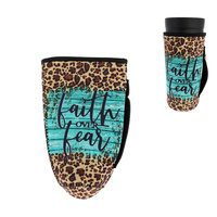 FAITH OVER FEAR WESTERN SPIRITUAL DRINKING SLEEVE INSULATED TUMBLER HOLDER